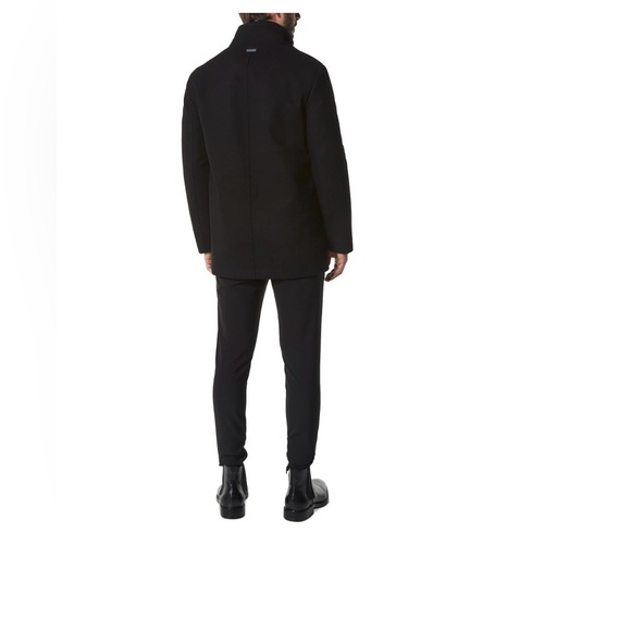 Andrew Marc Men's Black Wool Blent Car Coat - Picture 3 of 16